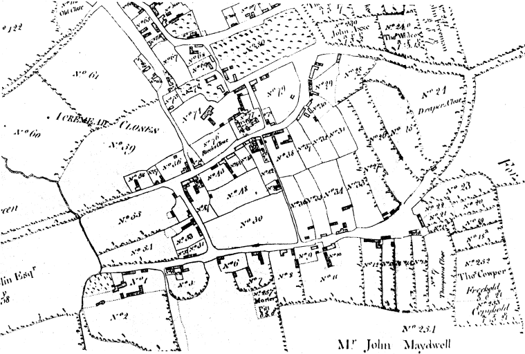 Map Of South Warmington and Southhorpe 1775